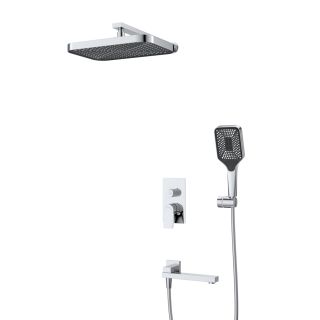 Душевой комплект встраиваемый с изливом BelBagno DUE-VDSET-CRM